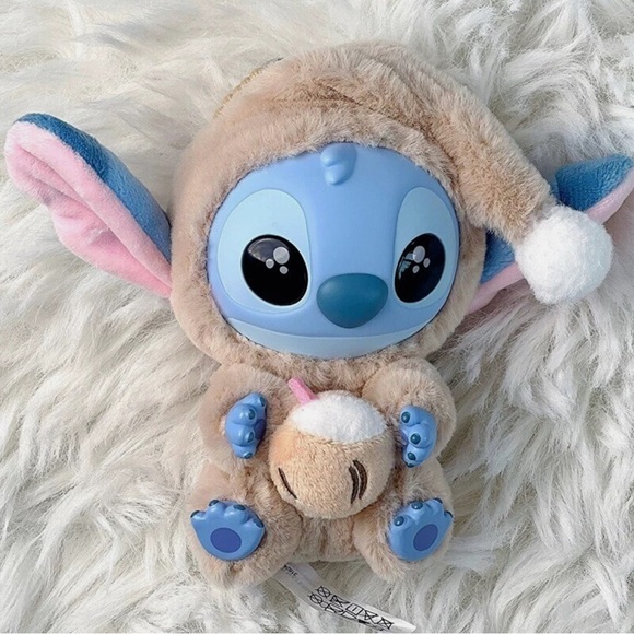 Disney Miniso Stitch Plush Toy - Eating Something Before Sleeping- NIB - Picture 3 of 3